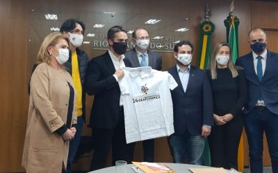 Summer Deaflympics Committee is received by Governor Eduardo Leite